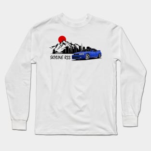 Nissan Skyline r33 GTR, JDM Car Long Sleeve T-Shirt